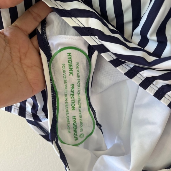 Tribal Sport XL Navy UPF 50 V neck One Piece Swimsuit Stretch Tummy Control NWOT - Picture 8 of 9